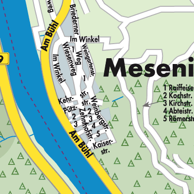 Stadtplan Mesenich