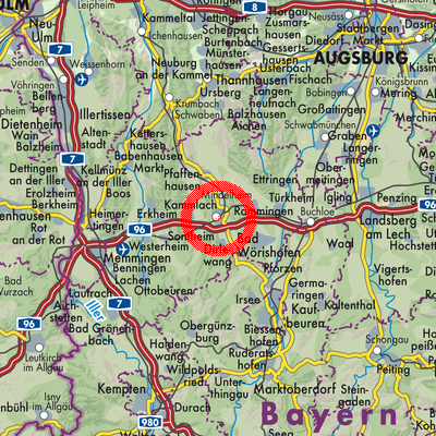 Landkarte Mindelheim