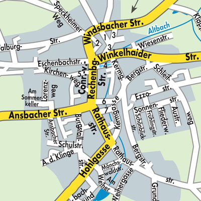 Stadtplan Mitteleschenbach