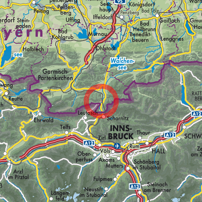 Landkarte Mittenwald