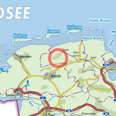Landkarte Moorweg