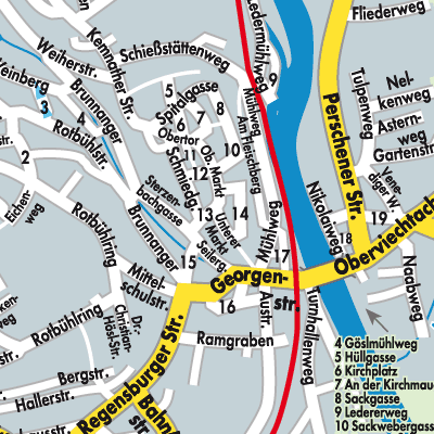 Stadtplan Nabburg
