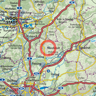 Landkarte Nandlstadt