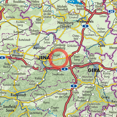 Landkarte Nausnitz