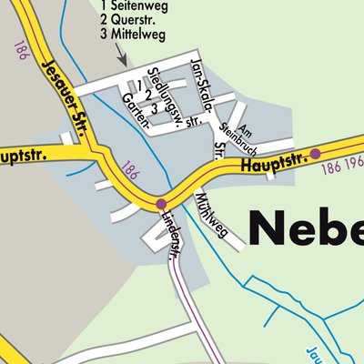 Stadtplan Nebelschütz - Njebjelčicy