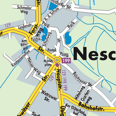 Stadtplan Neschwitz - Njeswačidło