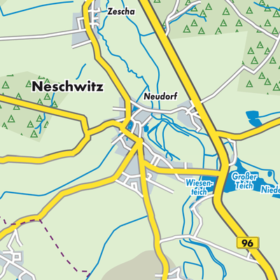Übersichtsplan Neschwitz - Njeswačidło