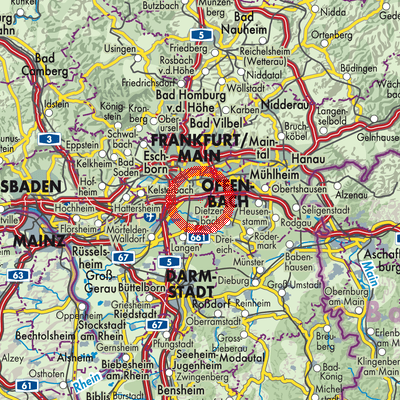 Landkarte Neu-Isenburg