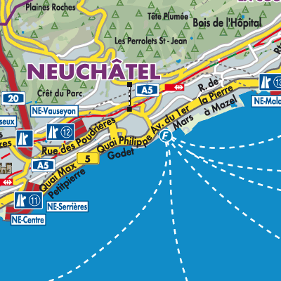 Übersichtsplan Neuchâtel