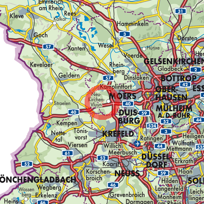 Landkarte Neukirchen-Vluyn