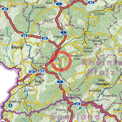 Landkarte Neumagen-Dhron