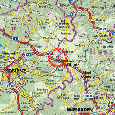 Landkarte Niedererbach