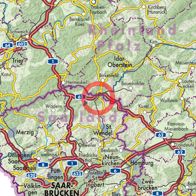 Landkarte Nohfelden