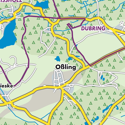 Übersichtsplan Oßling - Wóslink