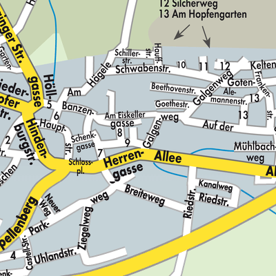 Stadtplan Oberdischingen