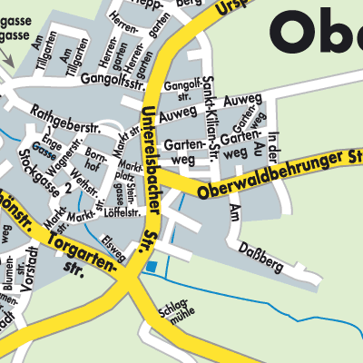 Stadtplan Oberelsbach