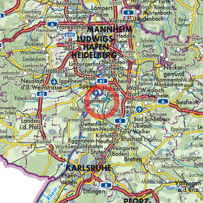 Landkarte Oberhausen-Rheinhausen