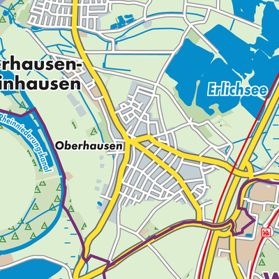 Übersichtsplan Oberhausen-Rheinhausen