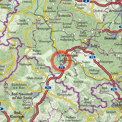 Landkarte Obermaßfeld-Grimmenthal