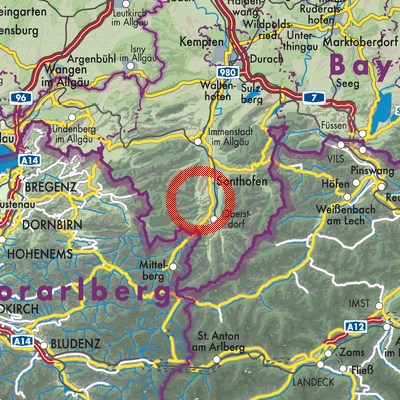 Landkarte Obermaiselstein