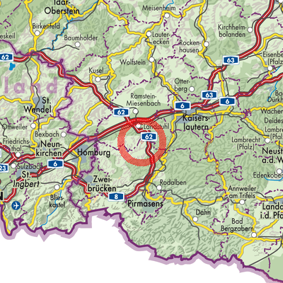 Landkarte Obernheim-Kirchenarnbach