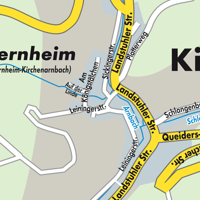 Stadtplan Obernheim-Kirchenarnbach