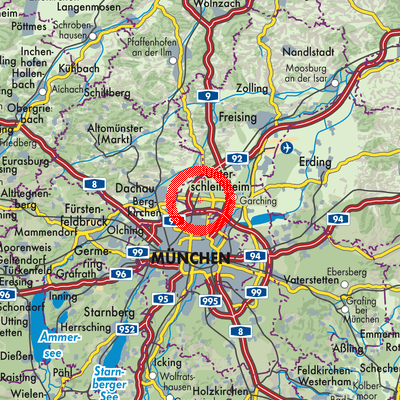 Landkarte Oberschleißheim
