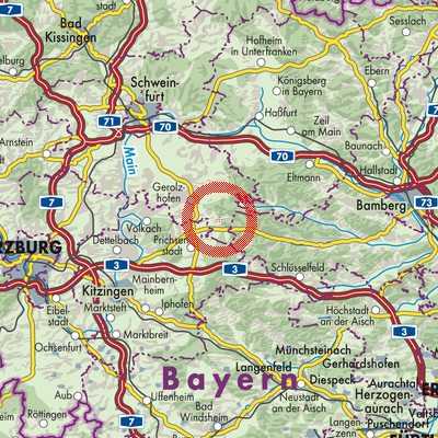 Landkarte Oberschwarzach