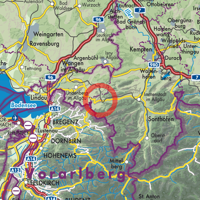 Landkarte Oberstaufen