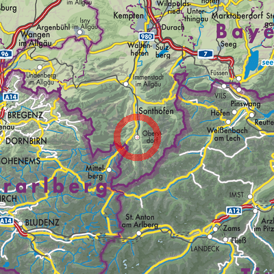Landkarte Oberstdorf
