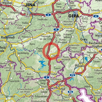 Landkarte Oettersdorf