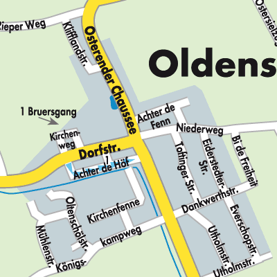 Stadtplan Oldenswort