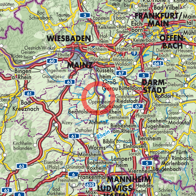 Landkarte Oppenheim