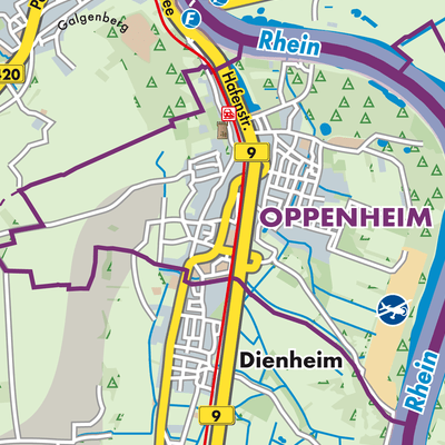 Übersichtsplan Oppenheim