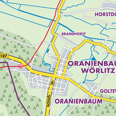 Übersichtsplan Oranienbaum-Wörlitz