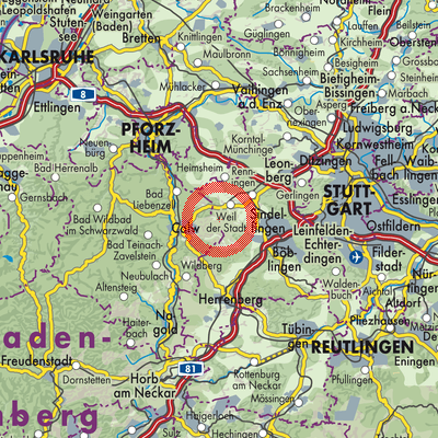Landkarte Ostelsheim