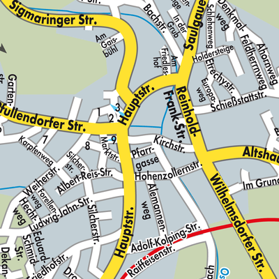 Stadtplan Ostrach