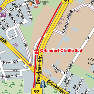 Stadtplan Ottendorf-Okrilla