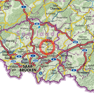 Landkarte Ottweiler