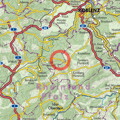 Landkarte Panzweiler