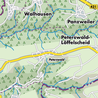 Übersichtsplan Peterswald-Löffelscheid
