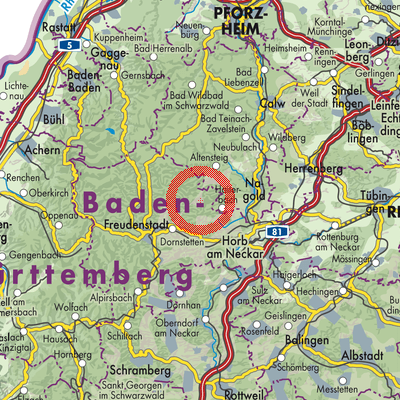 Landkarte Pfalzgrafenweiler
