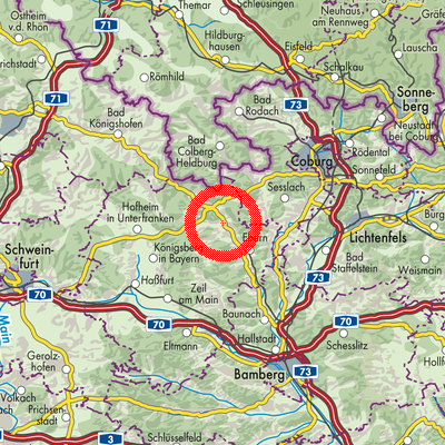 Landkarte Pfarrweisach