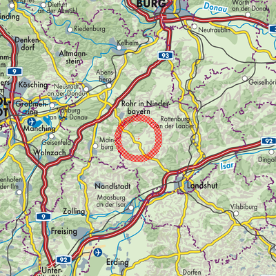 Landkarte Pfeffenhausen