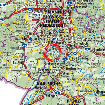Landkarte Philippsburg