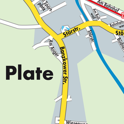 Stadtplan Plate