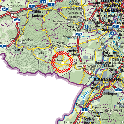 Landkarte Pleisweiler-Oberhofen