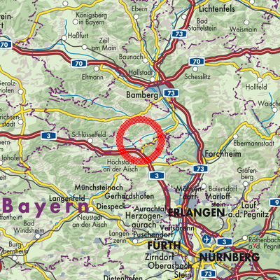 Landkarte Pommersfelden