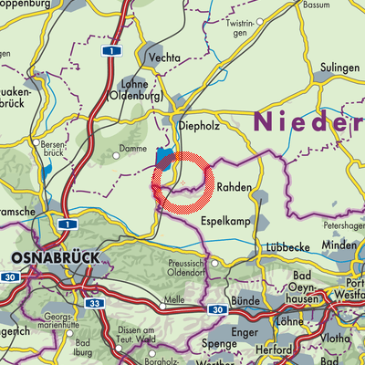 Landkarte Quernheim