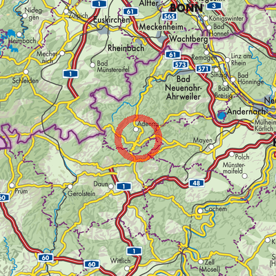 Landkarte Quiddelbach